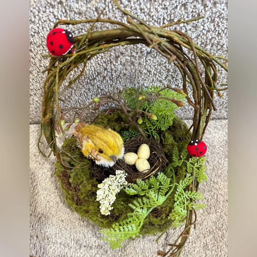Decorative Nest with Bird and Eggs